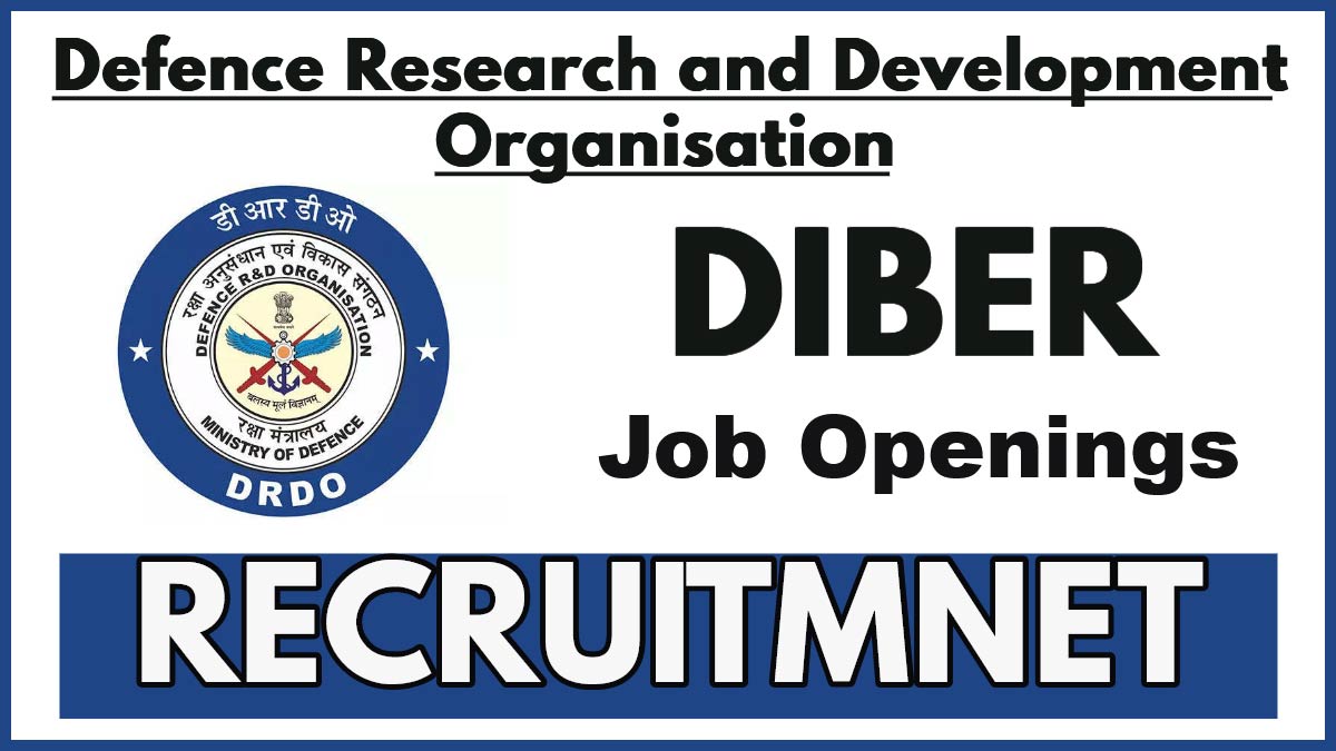 DRDO Recruitment 2025 PDF Notification, Apply for Junior Research Fellow (JRF) Posts at DIBER